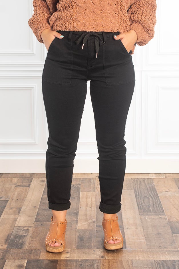 Addison Black Joggers