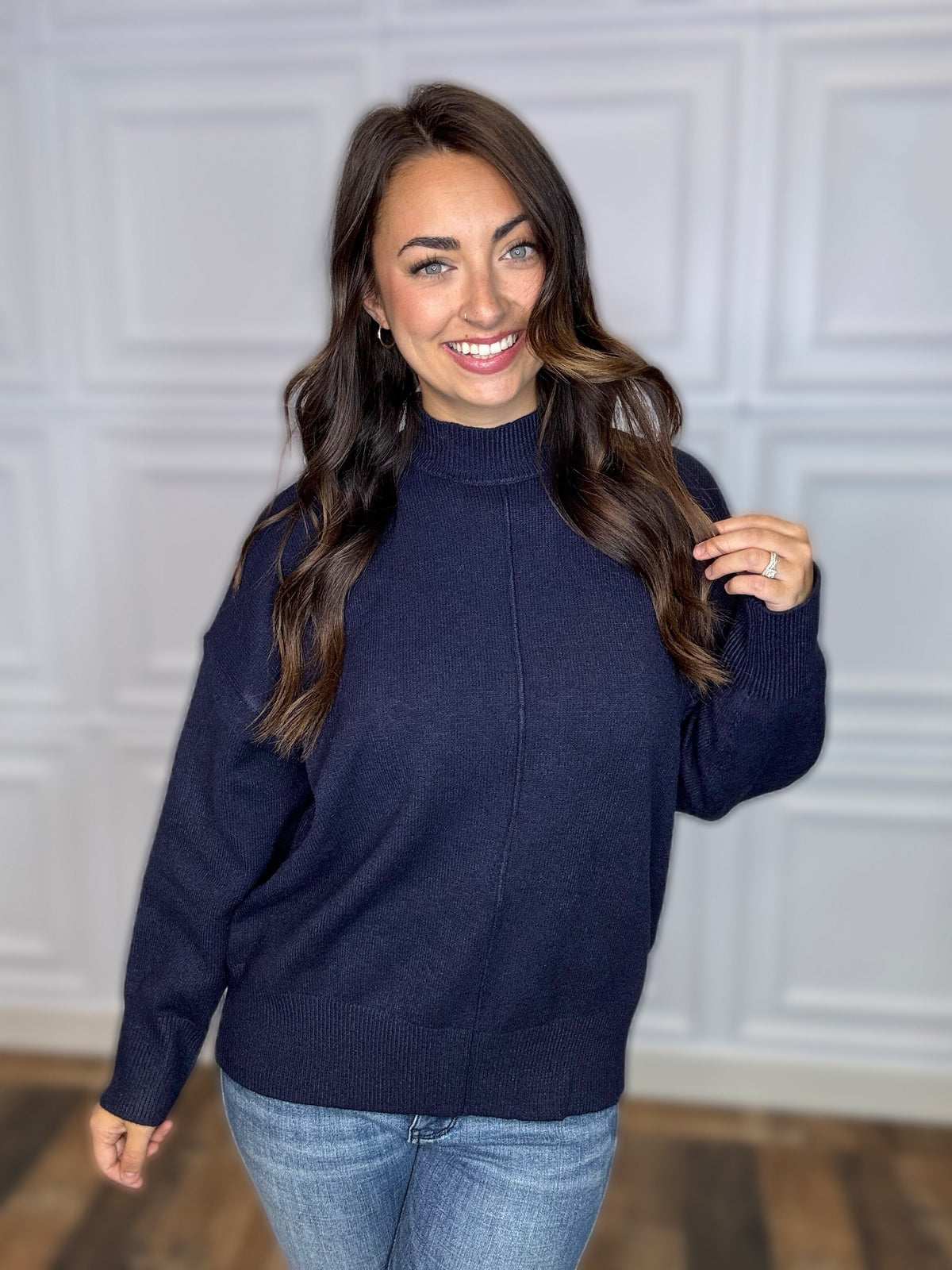Seam & Simple Sweater in Navy