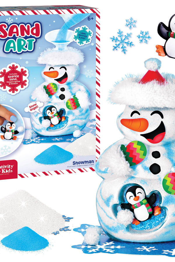 Sand Art Snowman Holiday Craft Kit for Kids