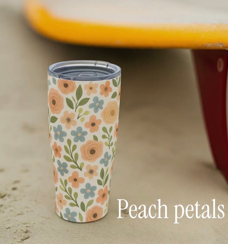 SIC 30oz. Hot/Cold Tumbler in Peach Petals