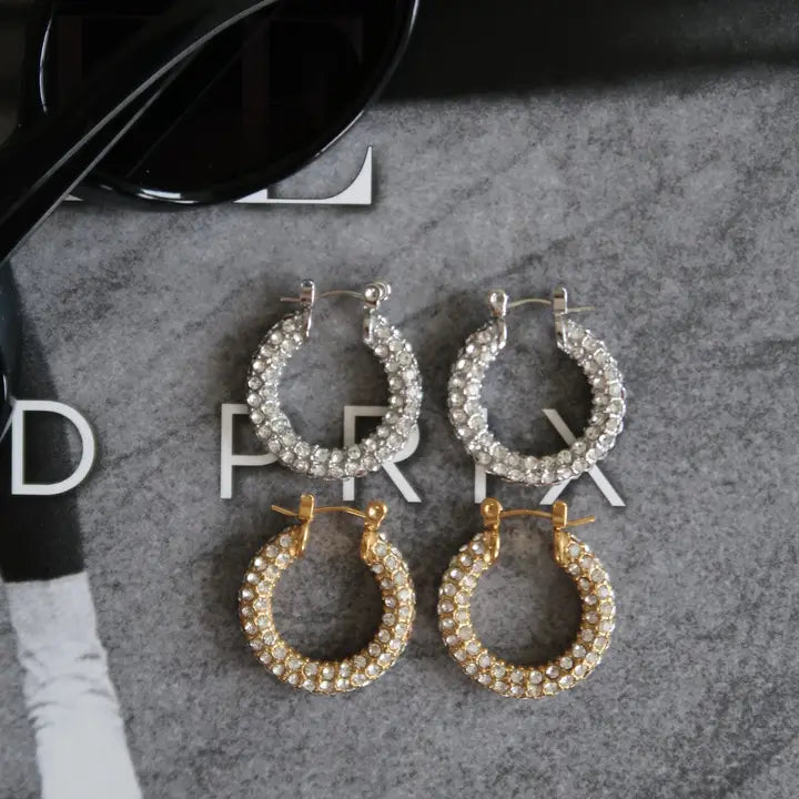 Medium Diamond Hoops - Multiple Colors