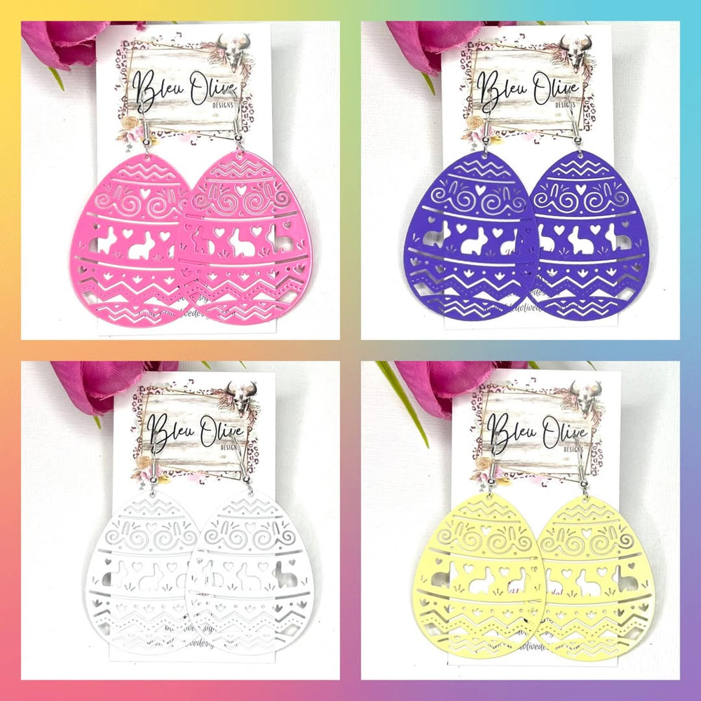 Easter Egg Filigree Earrings - Multiple Colors *Final Sale*