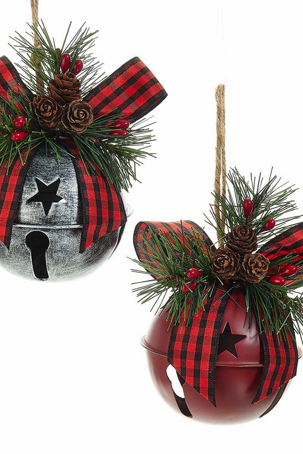 5.3" Metal Bell Ornament - Multiple Colors