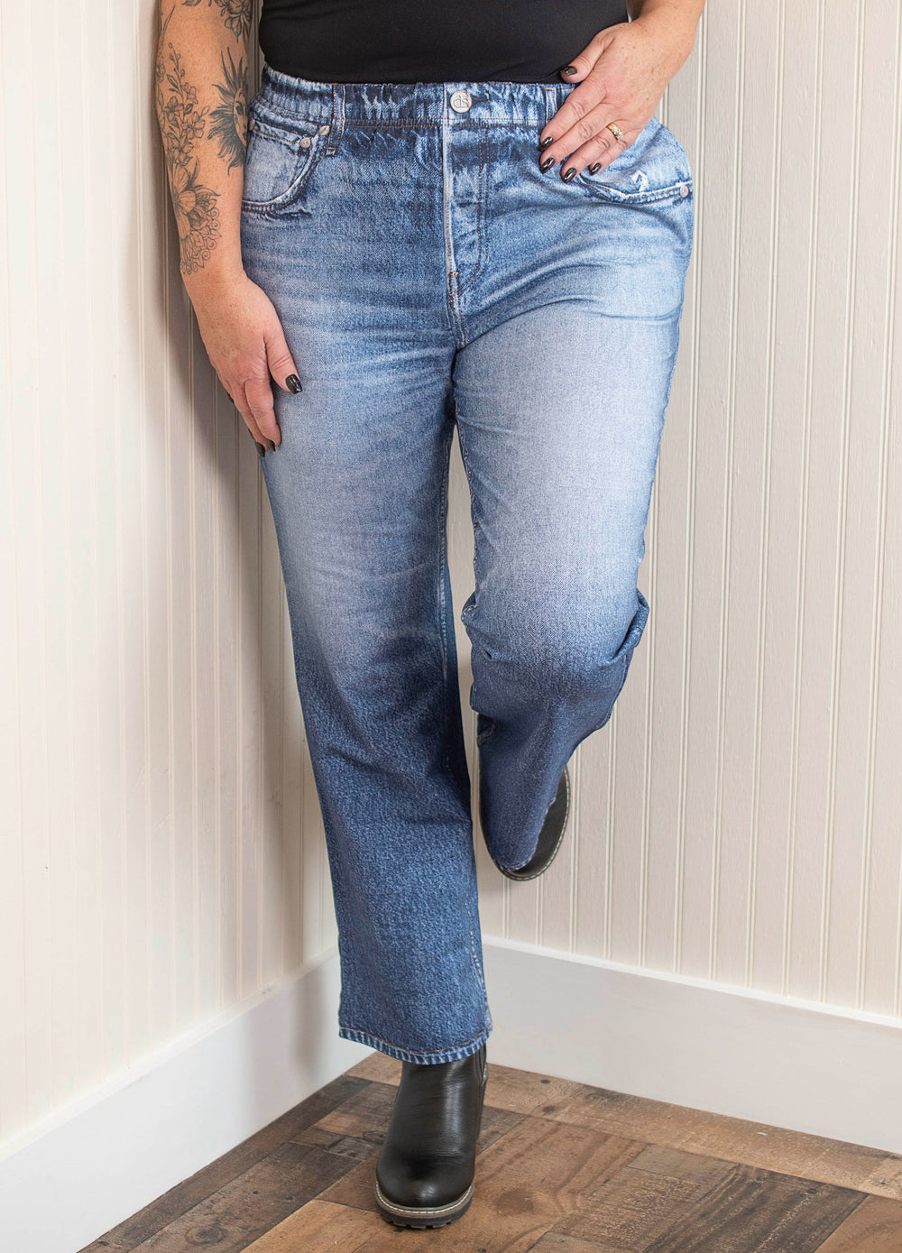 Dear Scarlett Zenim Straight Leg Pants - Classic Denim