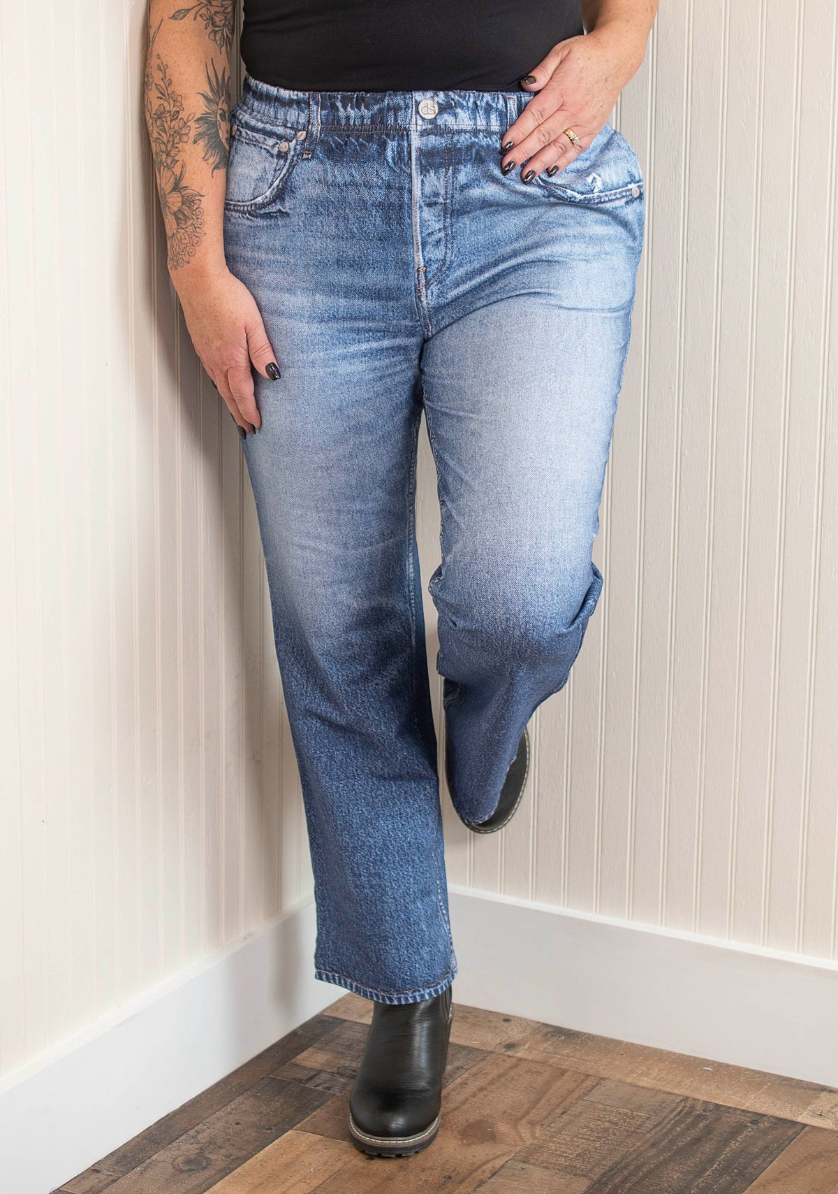 Dear Scarlett Zenim Straight Leg Pants - Classic Denim