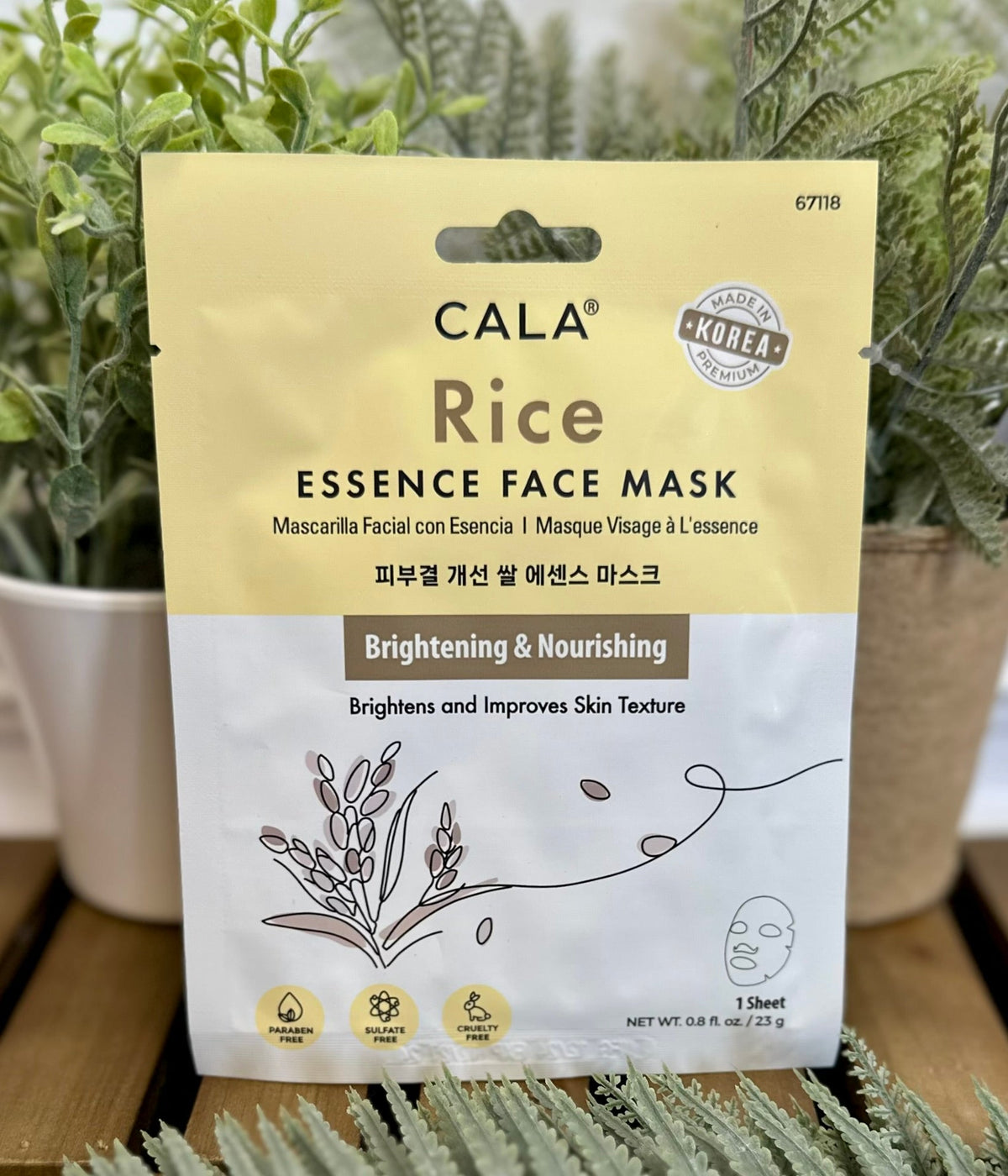 Cala Facial Sheet Masks in Rice