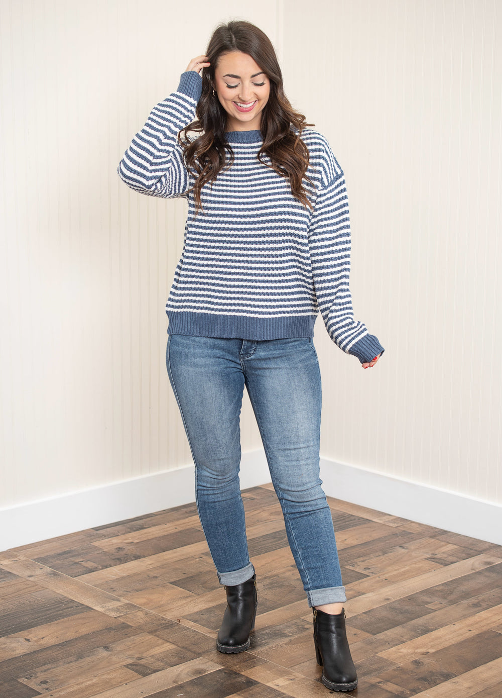 Tide Stripe Boatneck Sweater