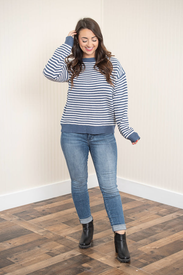 Tide Stripe Boatneck Sweater
