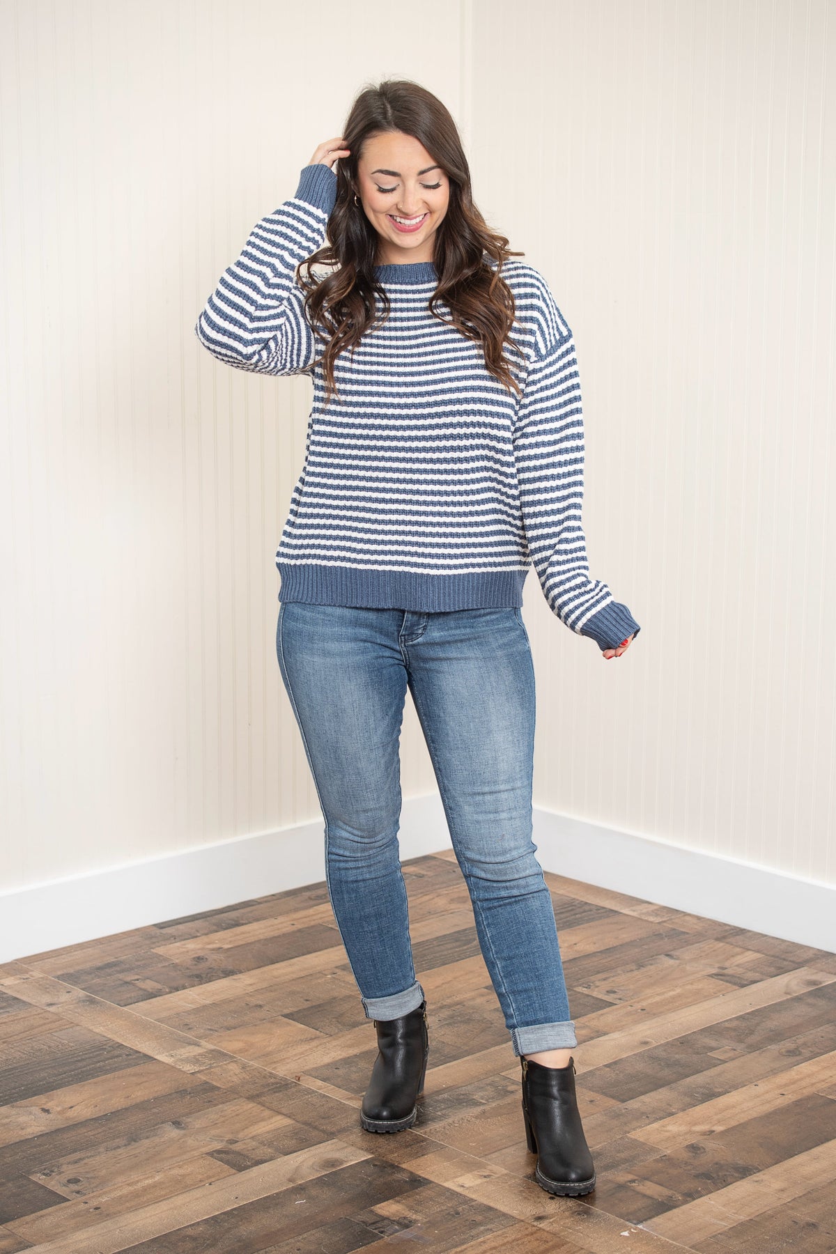 Tide Stripe Boatneck Sweater