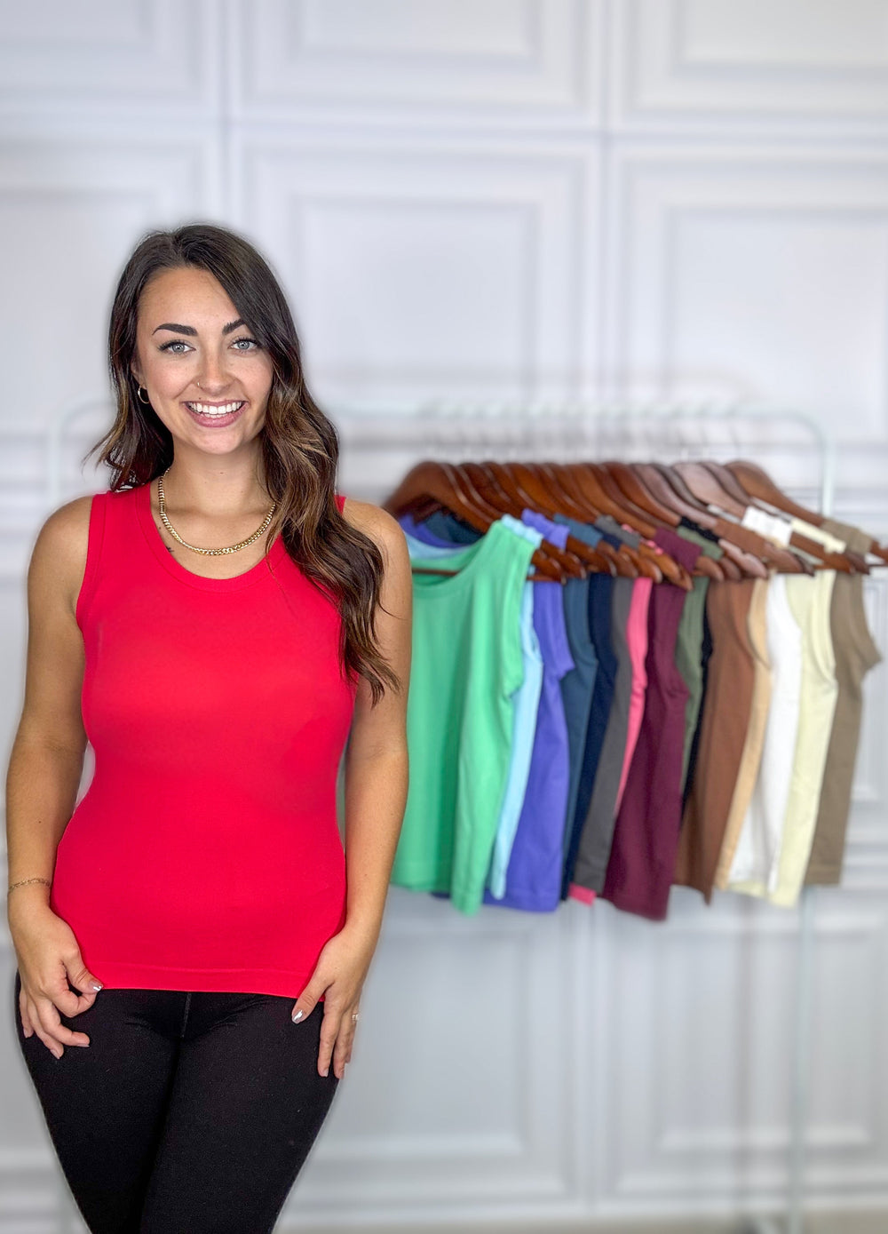 Seamless High-Low Reversible Tank - Multiple Colors