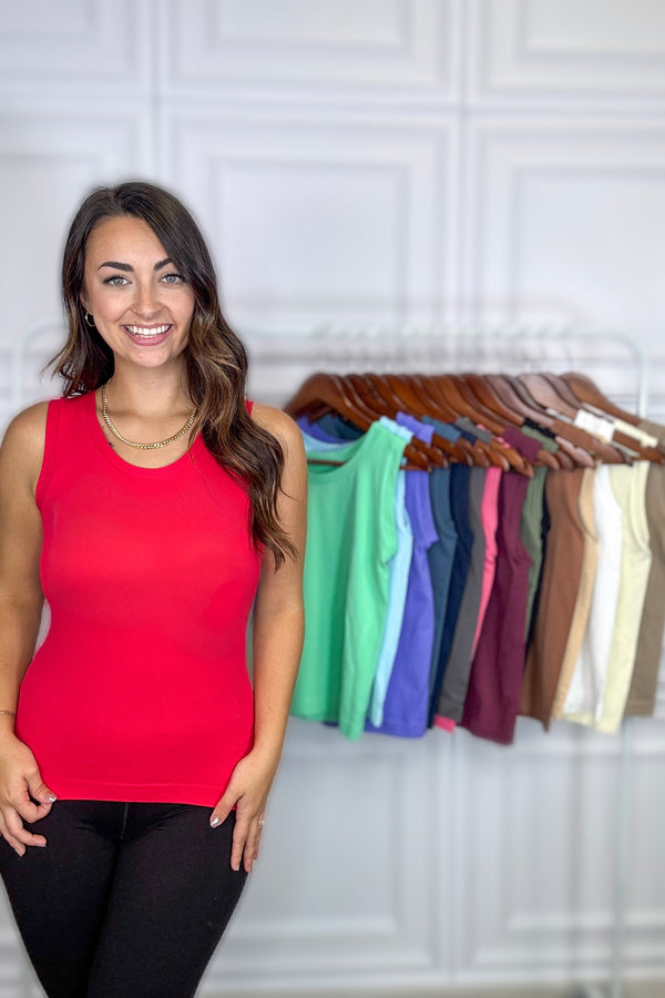Seamless High-Low Reversible Tank - Multiple Colors