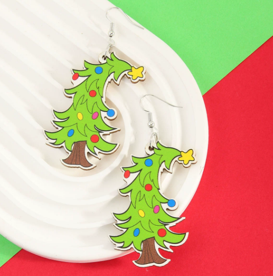 Grinch Tree Earrings
