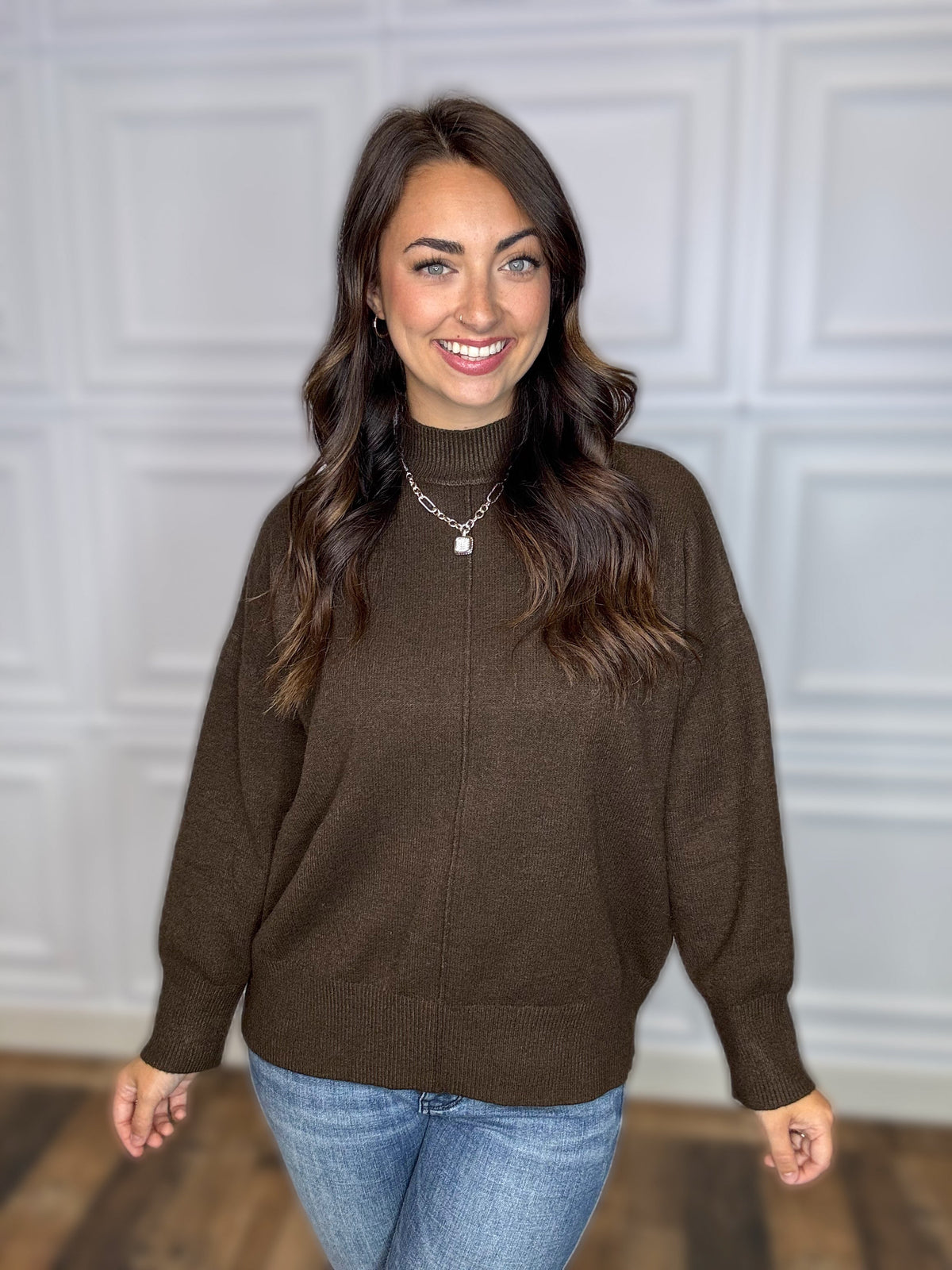 Seam & Simple Sweater in Brown