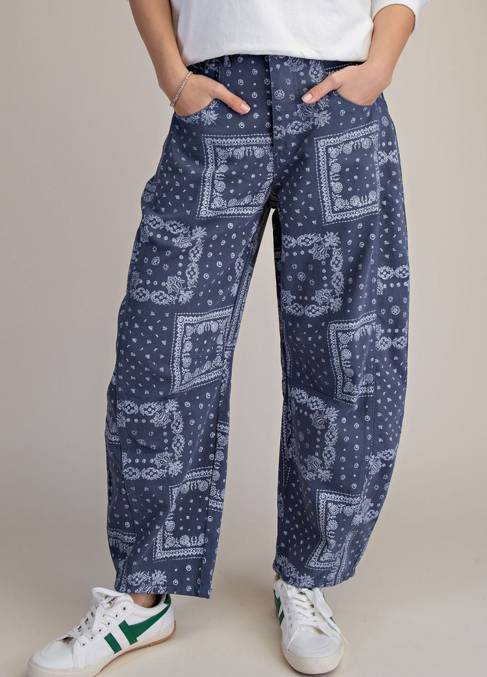 Multi Color Bandana Print Pants - Multiple Colors