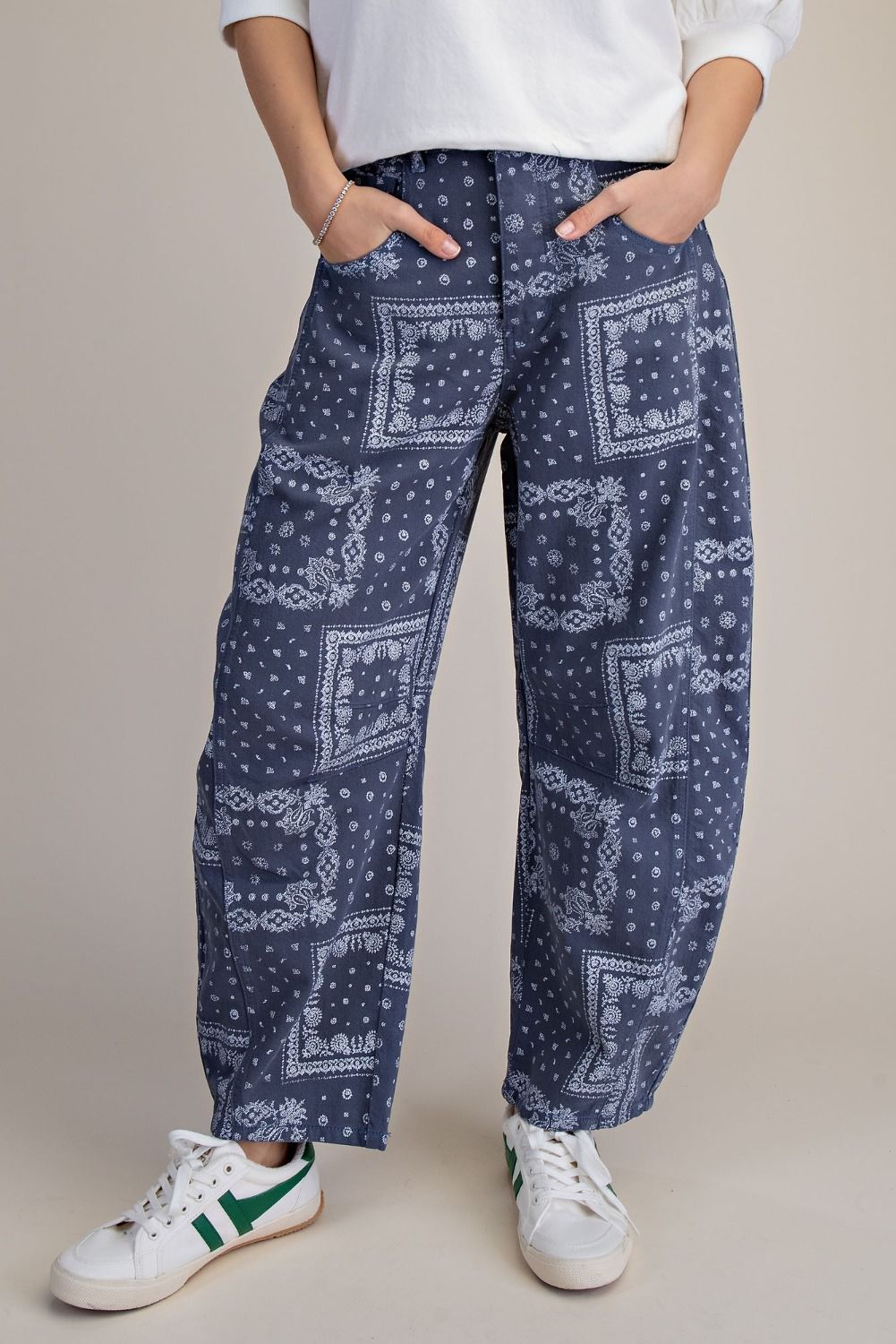 Multi Color Bandana Print Pants - Multiple Colors