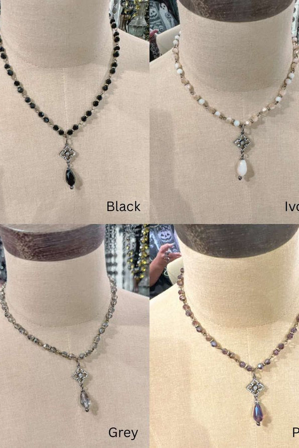 Lost & Found Beaded Pendant Necklace - Multiple Colors
