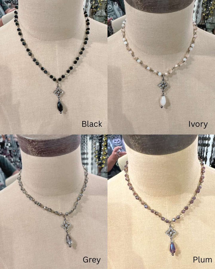 Lost & Found Beaded Pendant Necklace - Multiple Colors