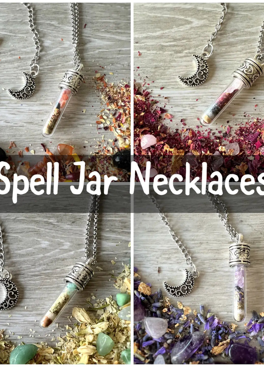 Spell Jar Necklace - 4 Varieties!