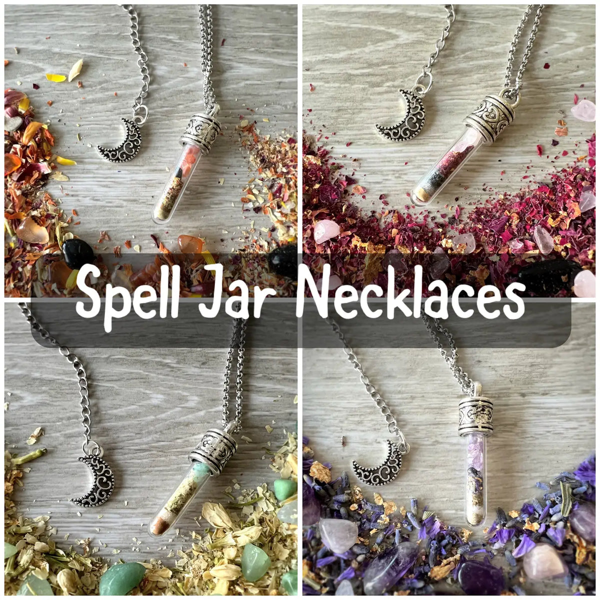 Spell Jar Necklace - 4 Varieties!