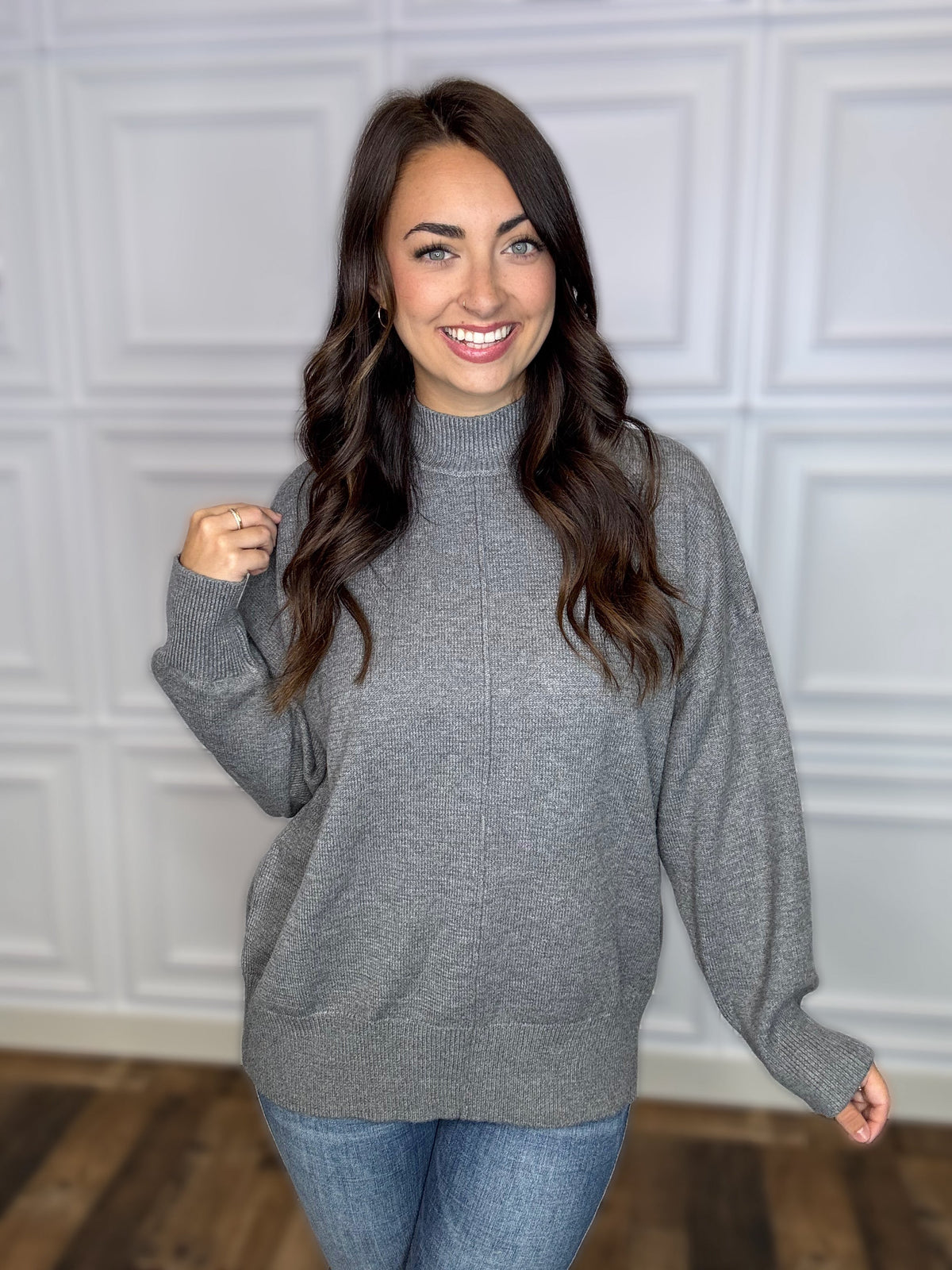 Seam & Simple Sweater in Charcoal