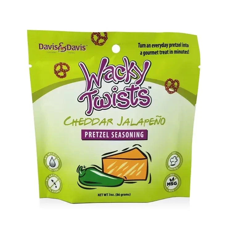 Davis & Davis Wacky Twist Pretzels in Cheddar Jalapeno
