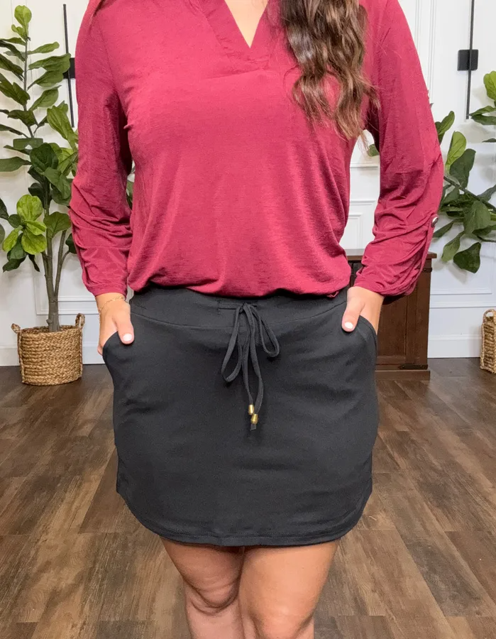 After Dark Black Skort