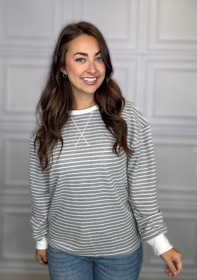 Cozy Days Top - Grey