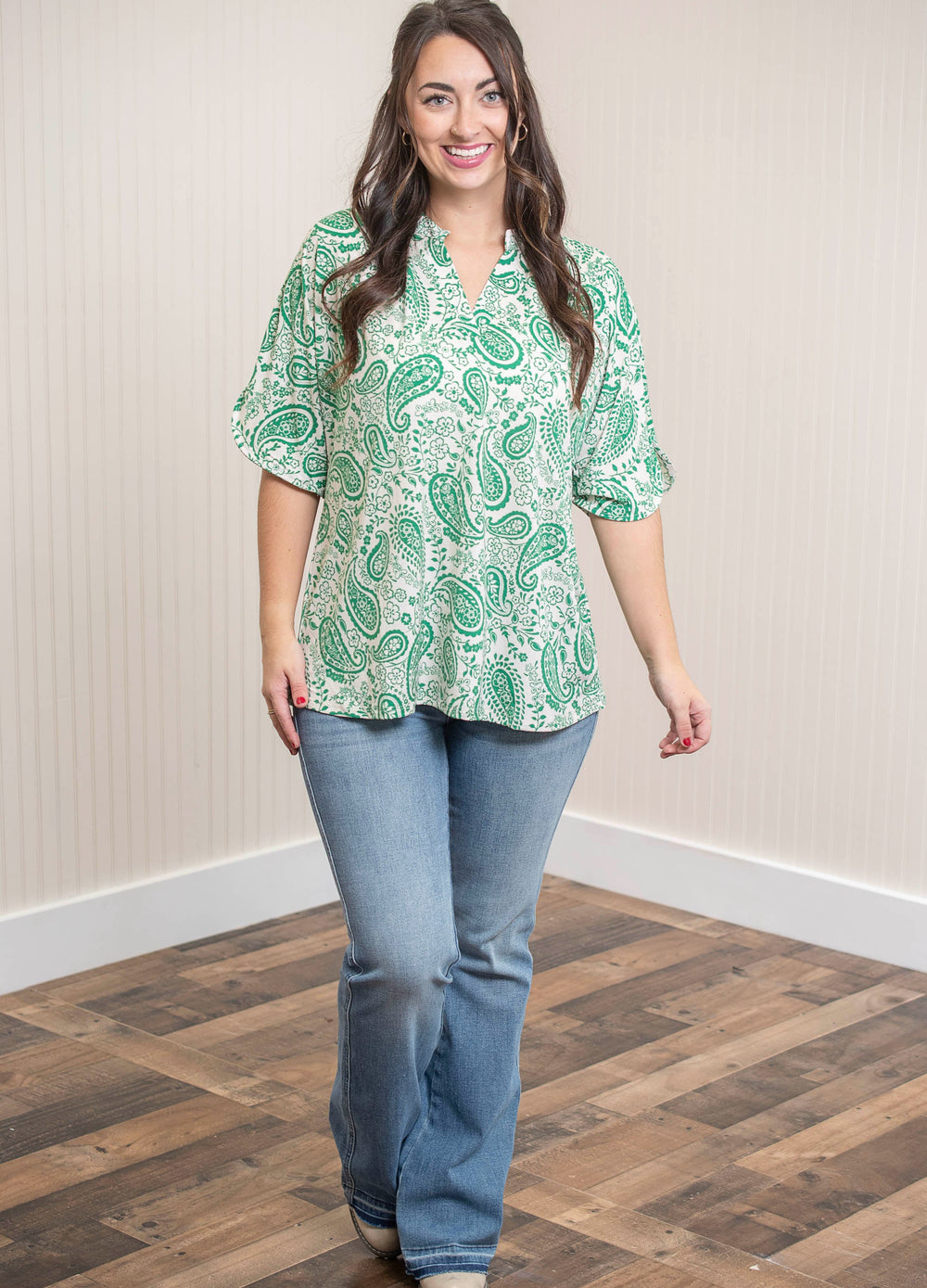 Dear Scarlett Lizzy Breeze Blouse - Kelly Green