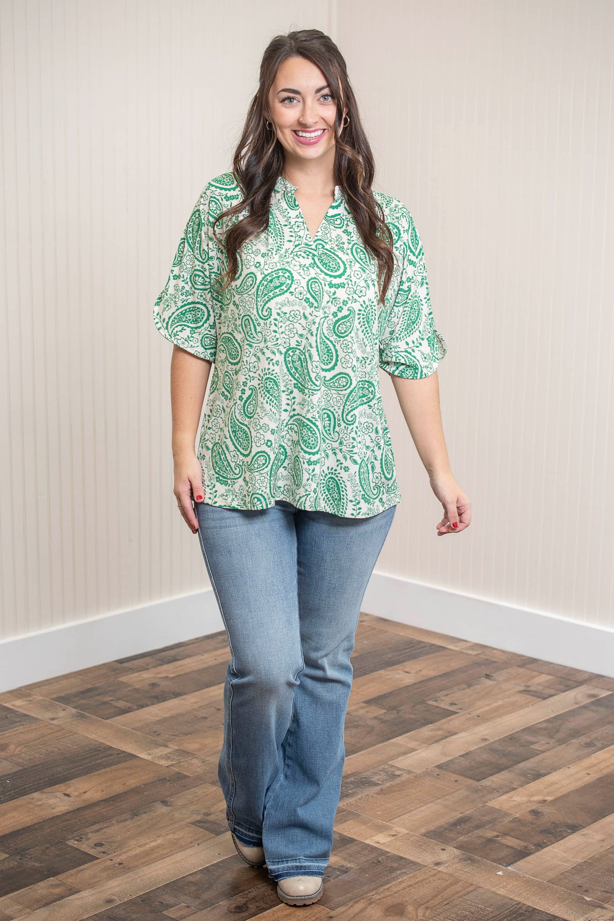 Dear Scarlett Lizzy Breeze Blouse - Kelly Green