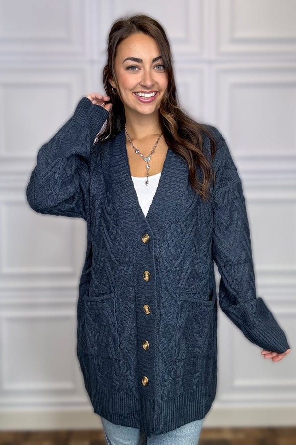 Sweet Charm Cardigan - Navy