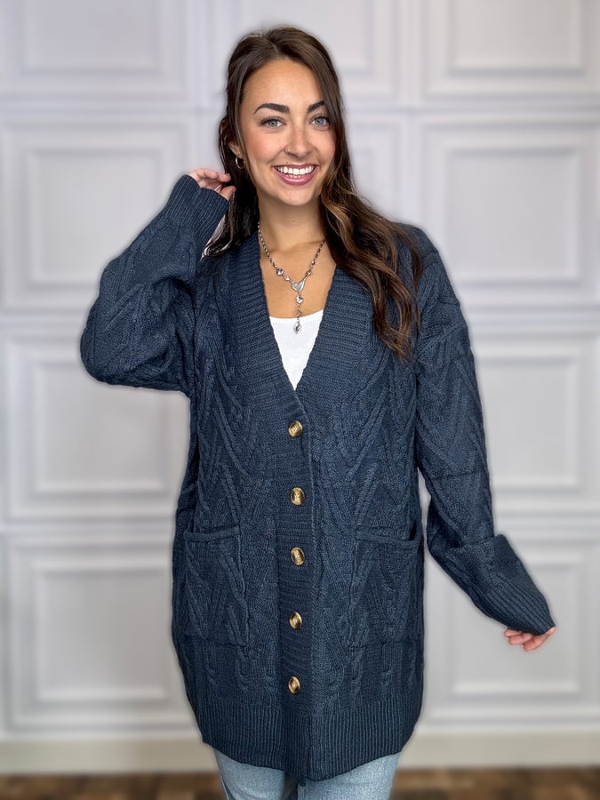 Sweet Charm Cardigan - Navy