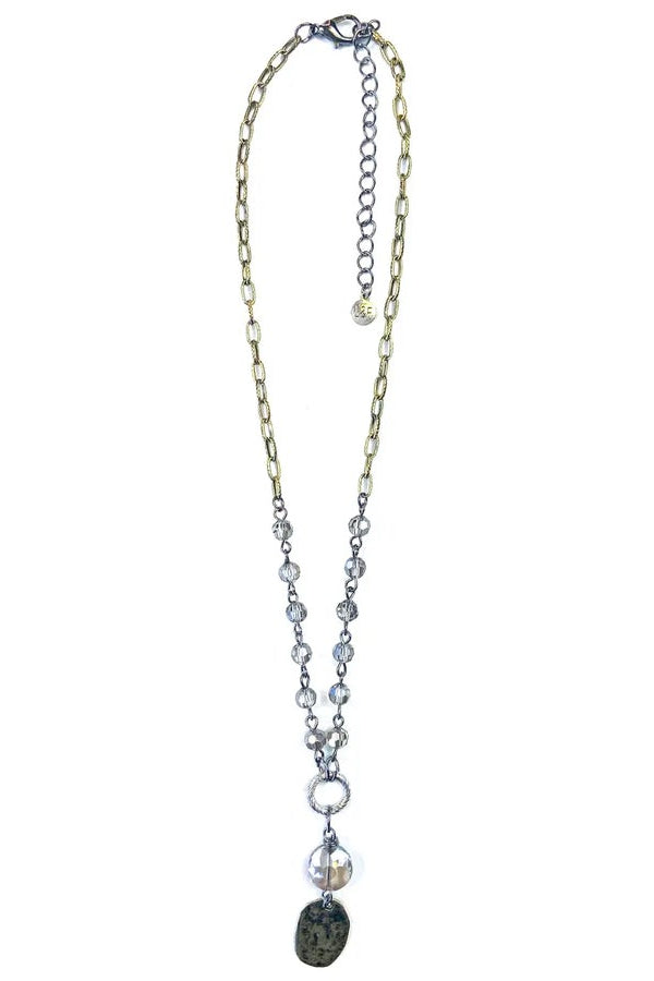 Lost & Found Rosaried & Coin Drop Pendant Necklace
