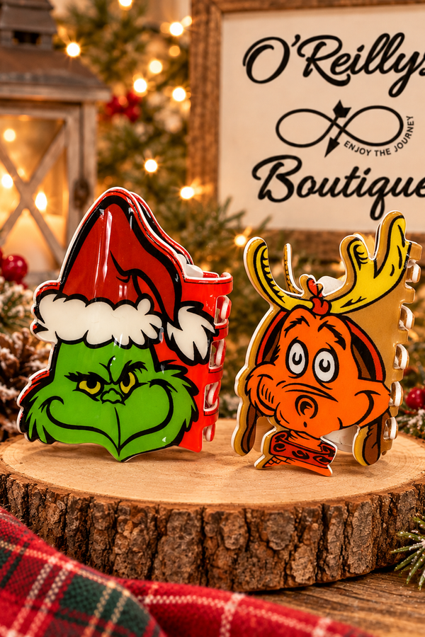 Grinch & Max Hairclips