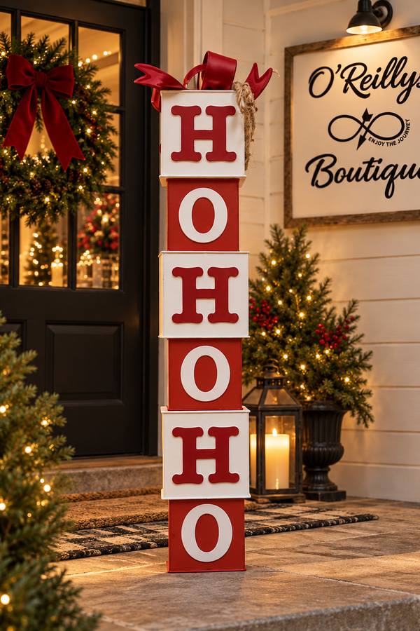 Metal Ho Ho Ho Hanging Decor