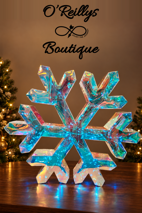 15.75"D USB Electric Lighted Hanging Holographic Snowflake W/ Remote Control