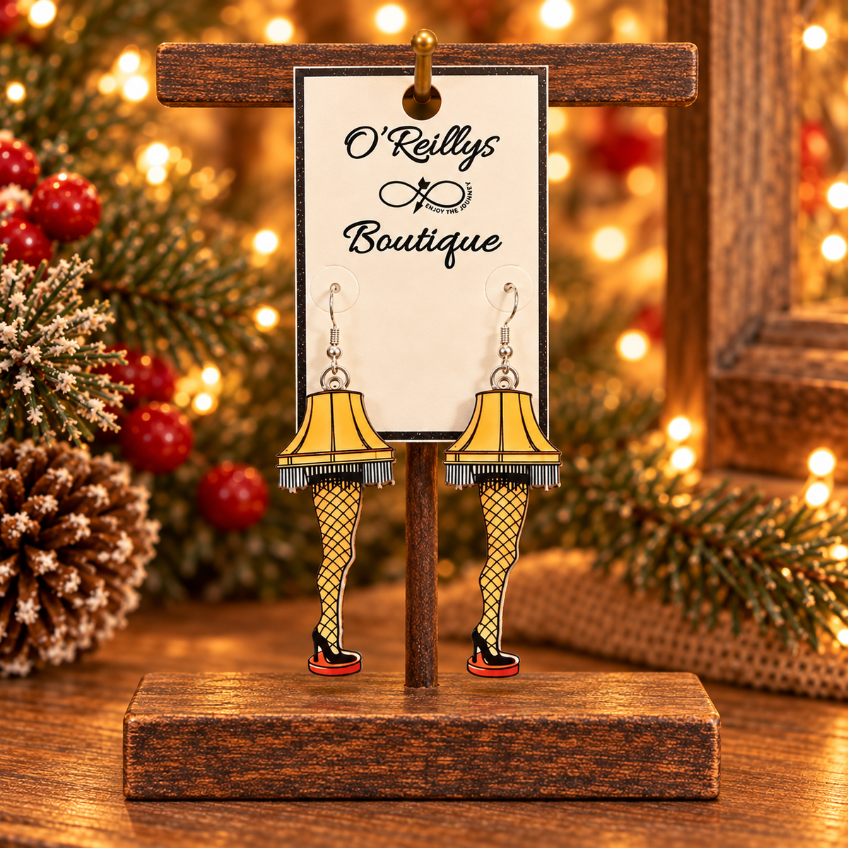Leg Lamp Earrings