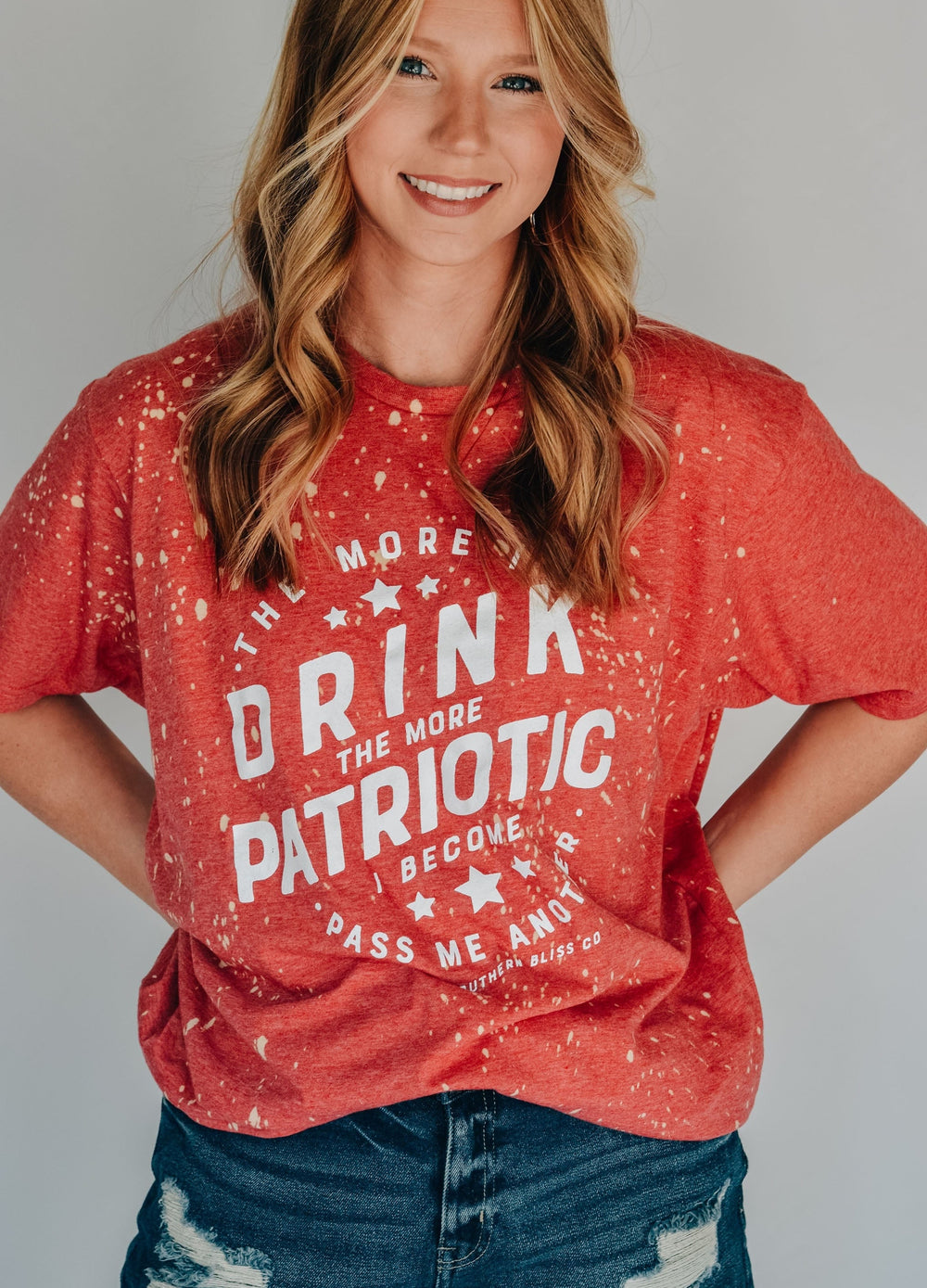 More I Drink Red Bleached Tee