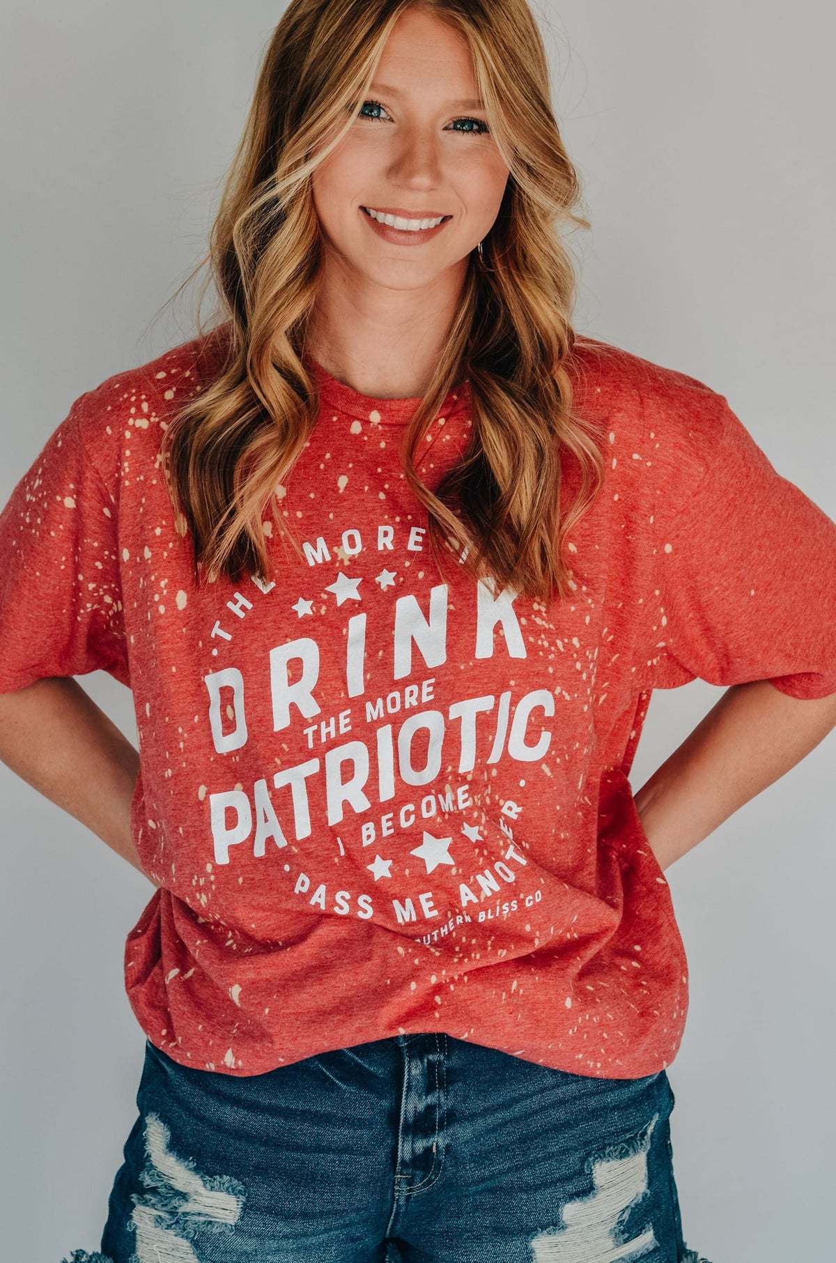 More I Drink Red Bleached Tee
