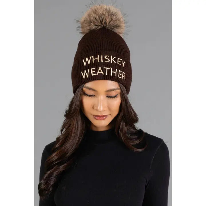 Whiskey Weather Pom Hat